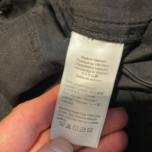 J. Crew Zip-Up High Waisted Women’s Lyocell blend Seaside Pant Black Size 0 - Picture 7 of 9